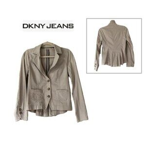 DKNY Jeans | Light Kakhi Jacket with Pleated Back | XS | EUC